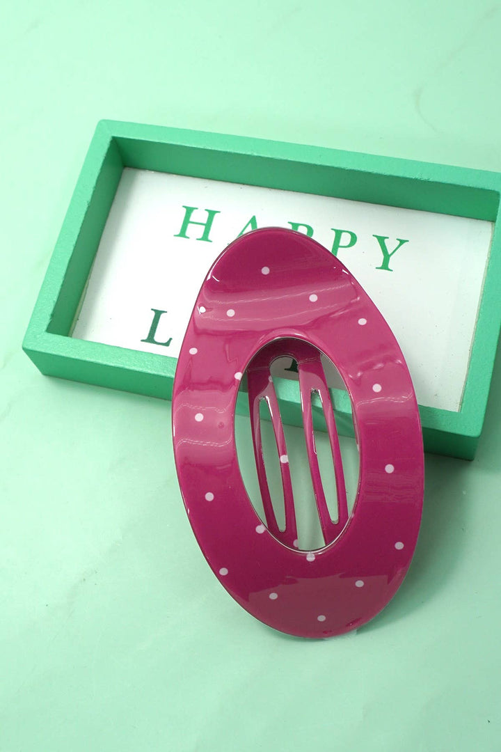 Jumbo Lay Flat Oval Hair Claw Clips