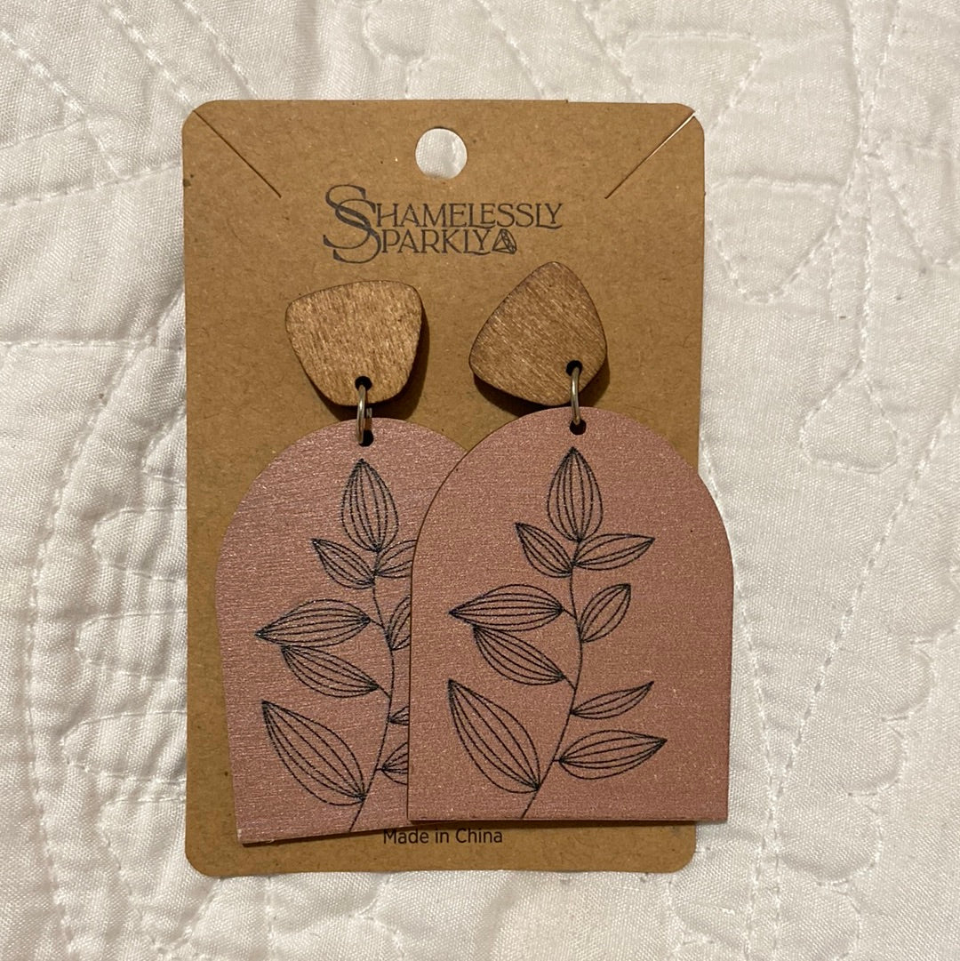 Wooded Plant Earrings