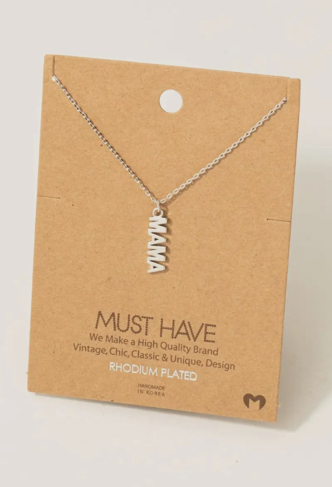 Flat M A M A Necklace