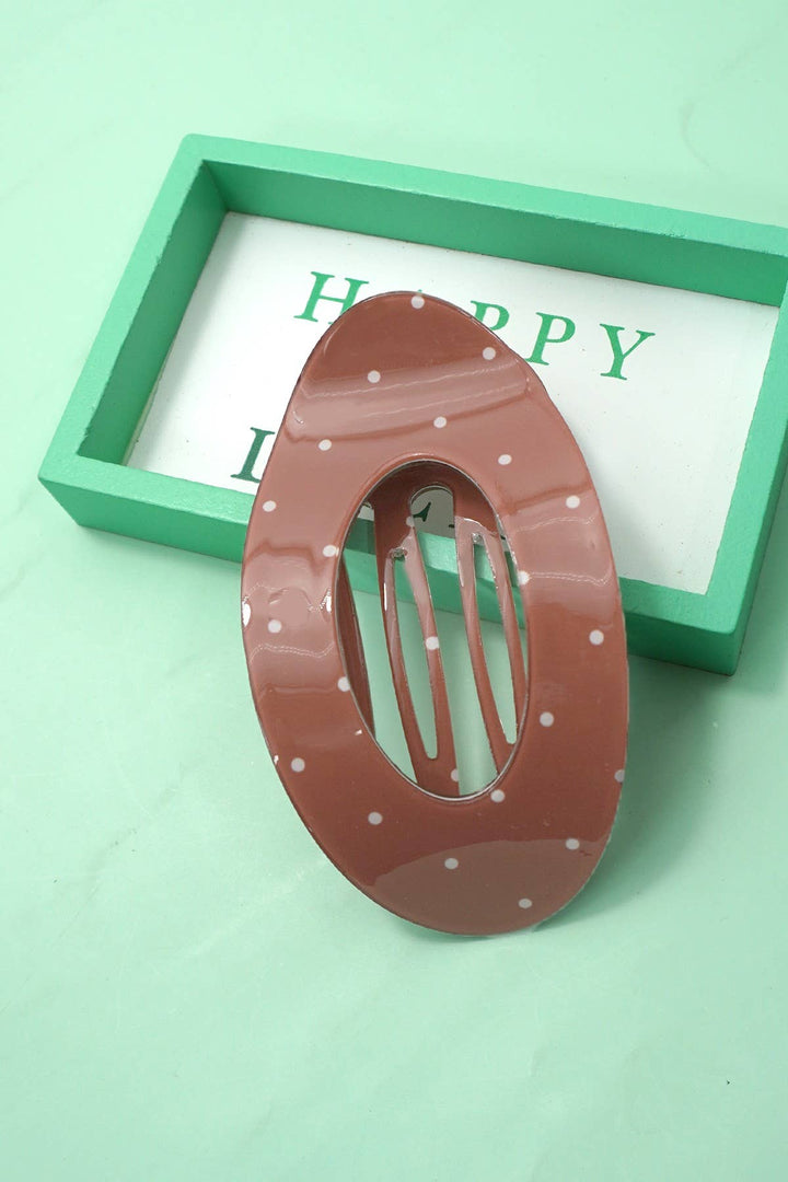 Jumbo Lay Flat Oval Hair Claw Clips