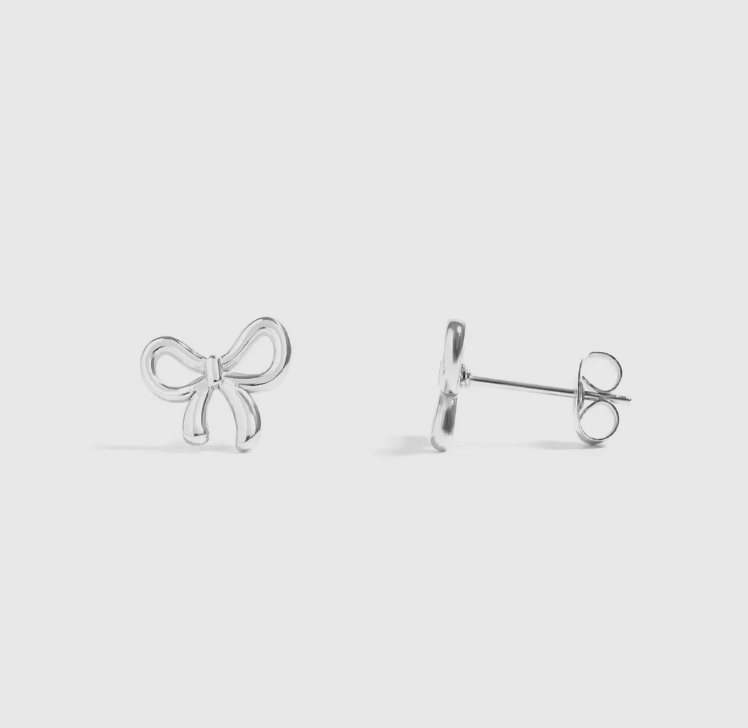 18k Gold Stainless Steel Baby Bow Studs