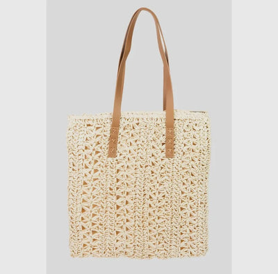 Woven Straw Tote Bag