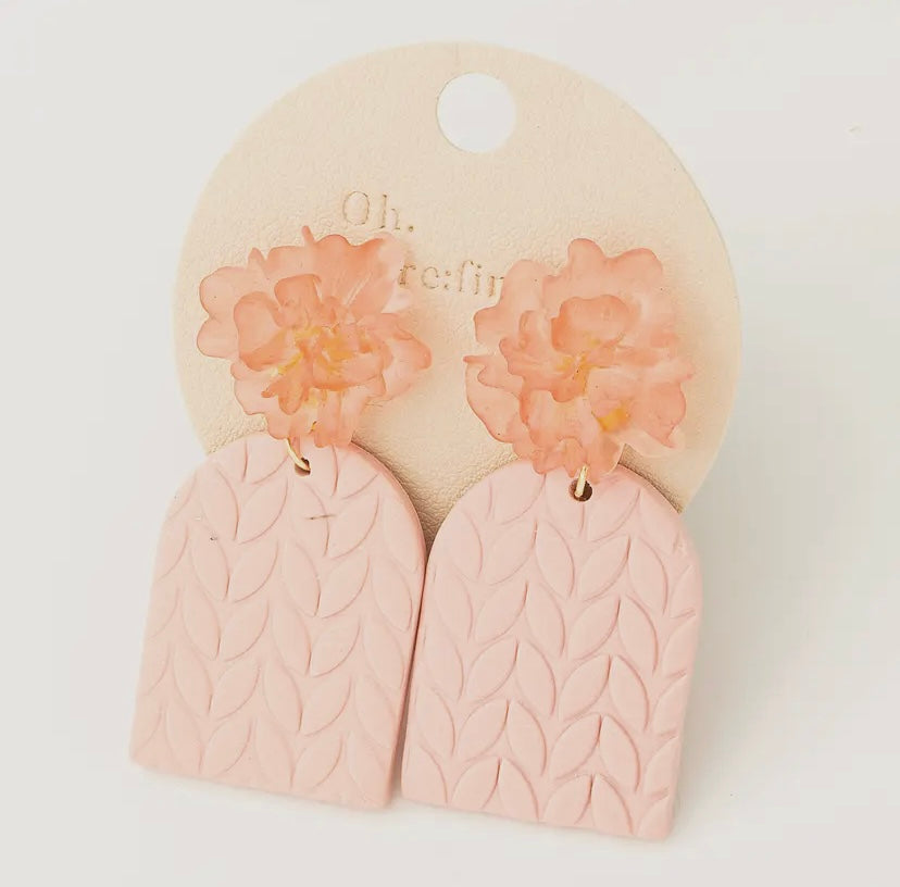 Pretty Pink Clay Earrings