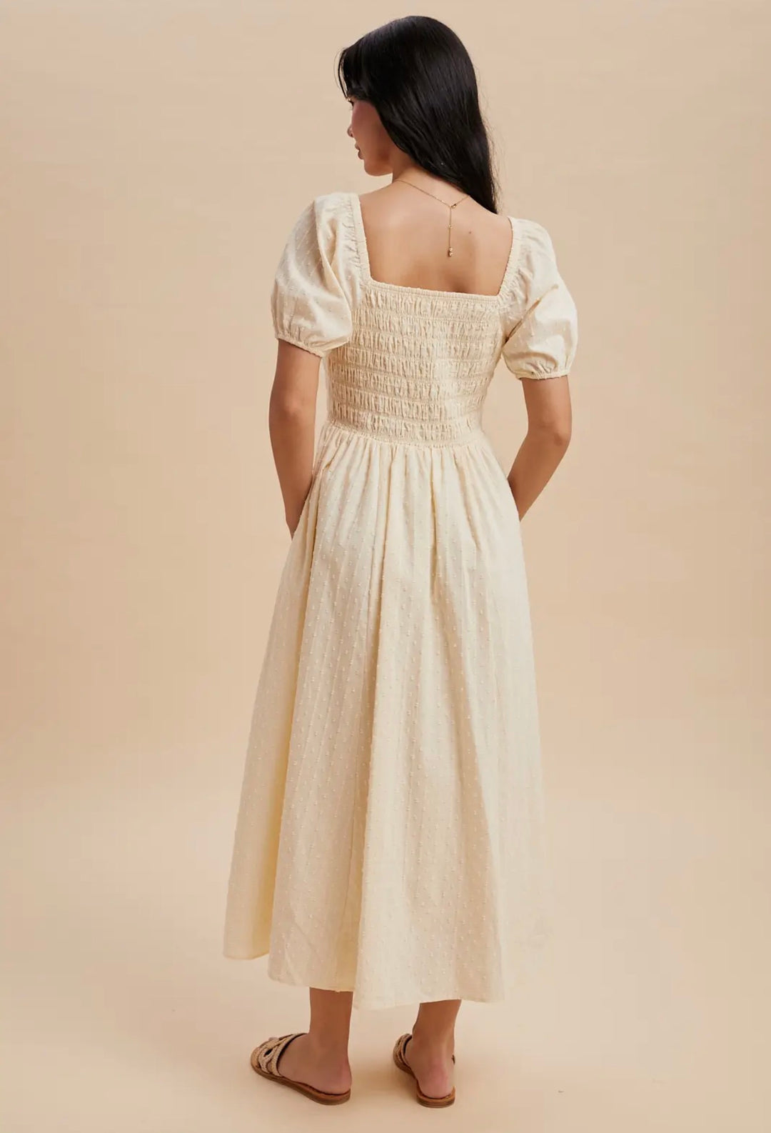 The Brynnleigh | Pastel Midi Smocking Dress