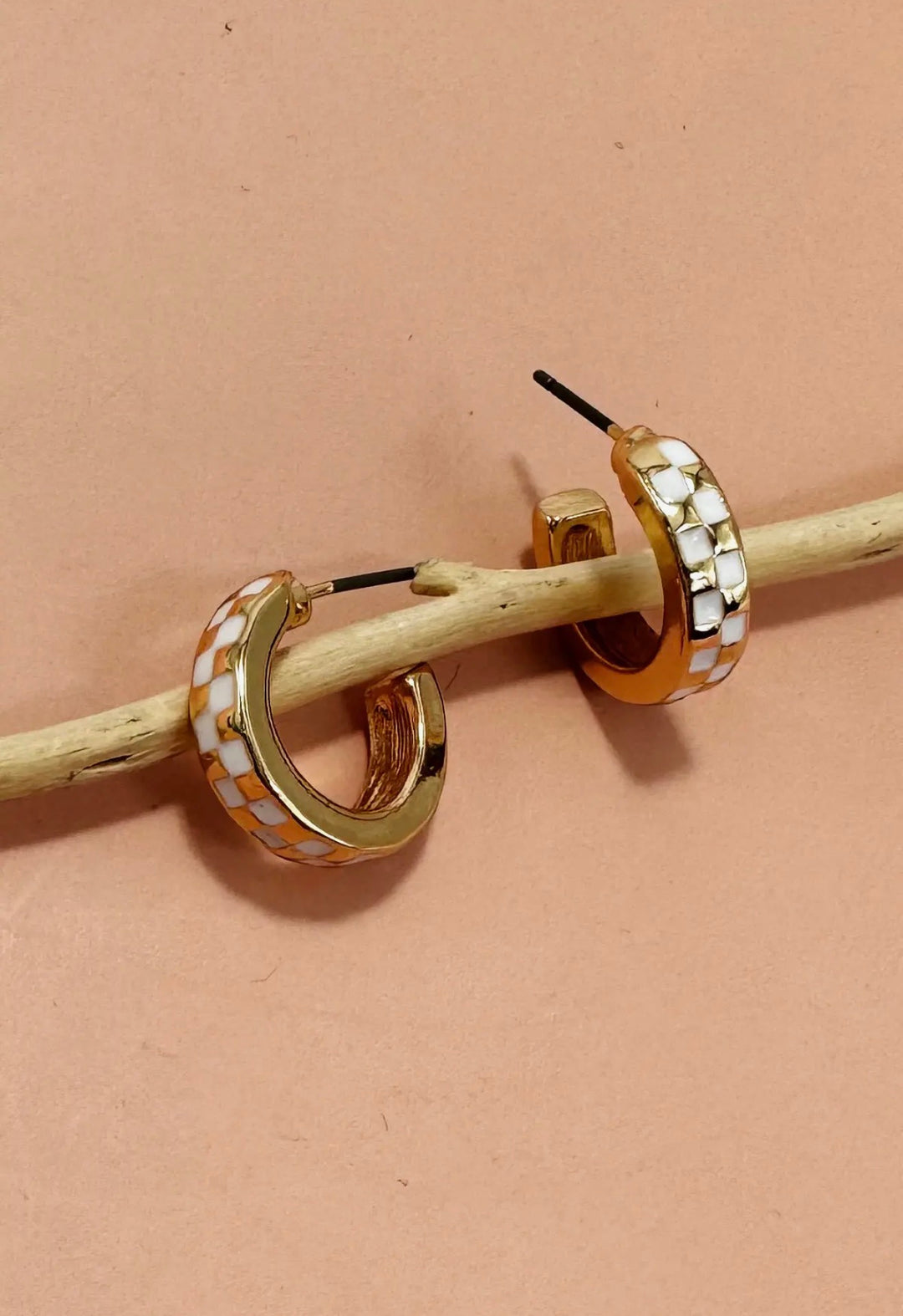 Mini Checkered Hoops