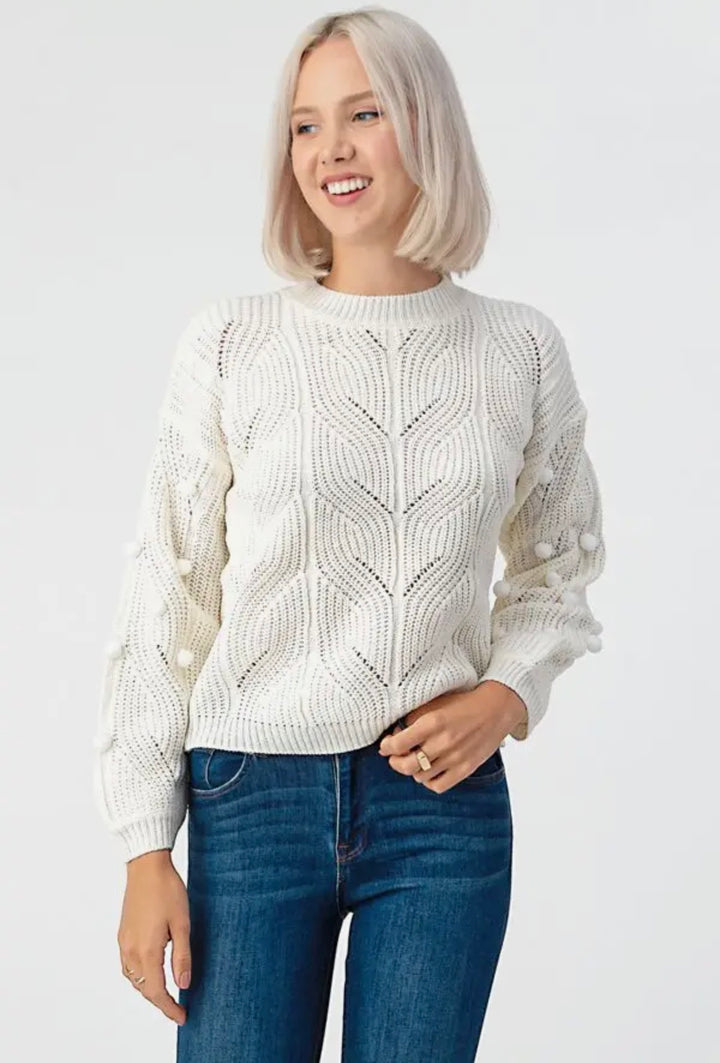 Pom Pom Knit Sweater
