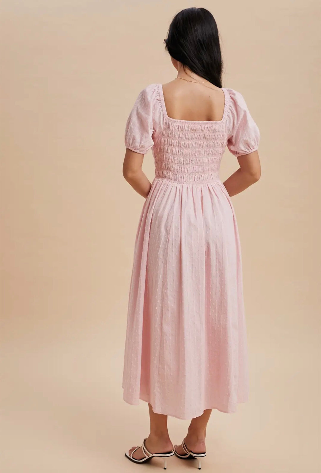 The Brynnleigh | Pastel Midi Smocking Dress