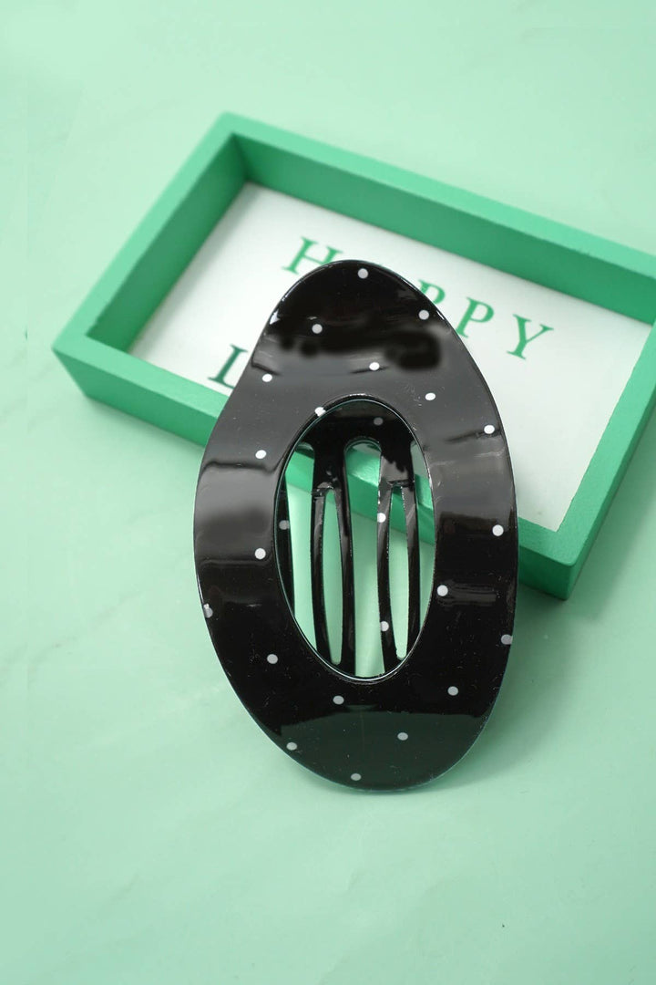 Jumbo Lay Flat Oval Hair Claw Clips