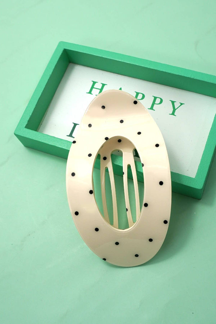 Jumbo Lay Flat Oval Hair Claw Clips