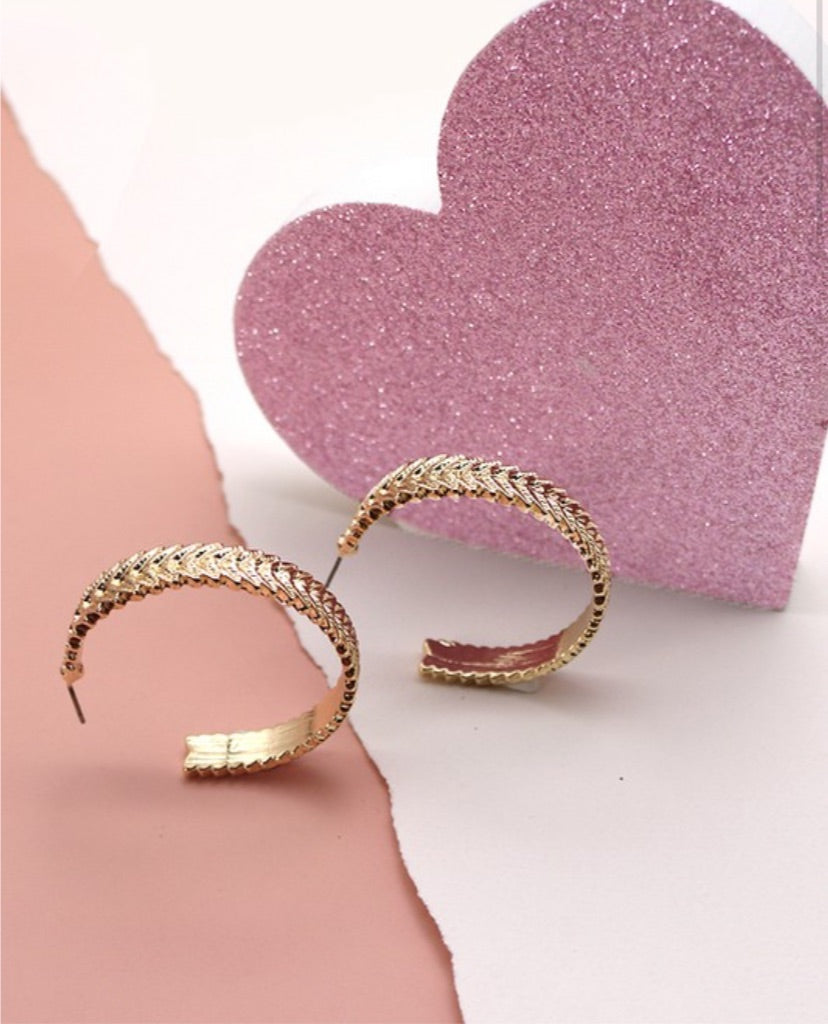 Braided Gold Hoops