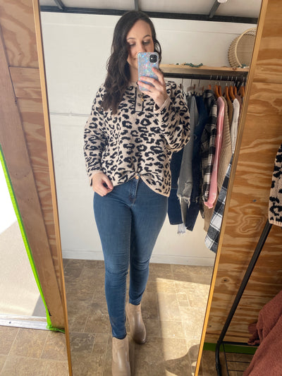 Cheetah Button Up Pullover
