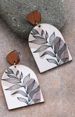 Wooded Plant Earrings