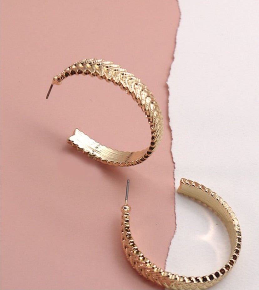 Braided Gold Hoops
